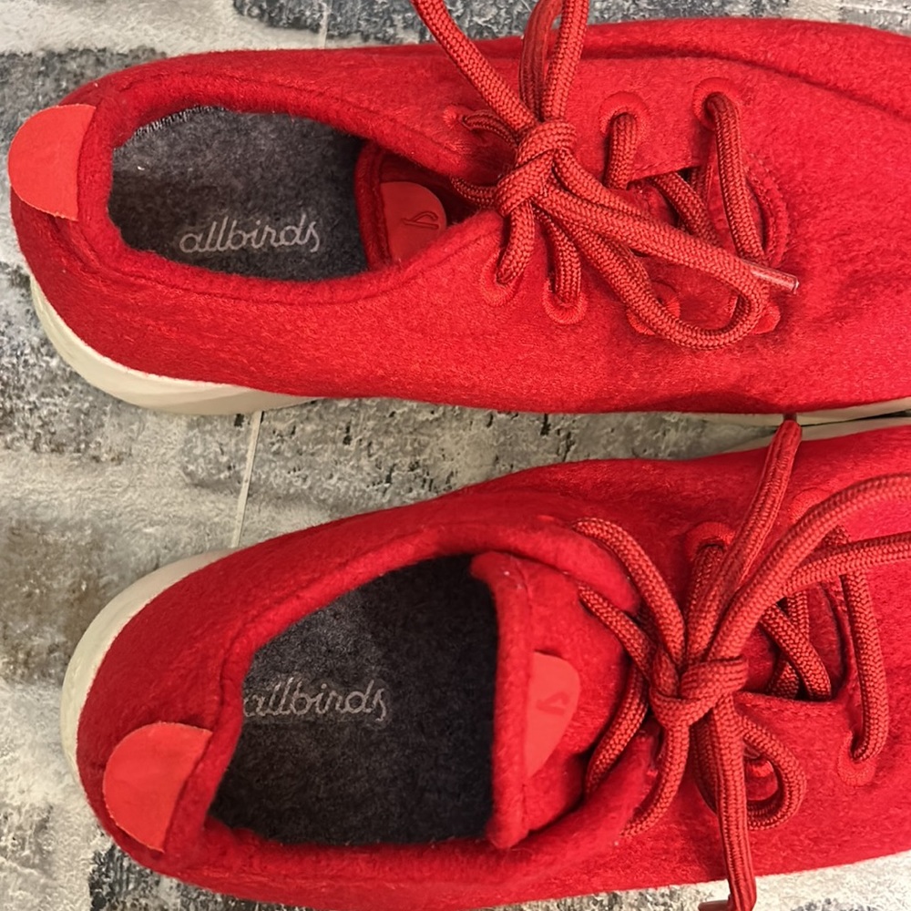 Allbirds Wool Runners Red Women's Running Shoes Size 10 - Picture 8 of 8